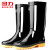 回力雨鞋男士款时尚雨靴户外防水不易滑耐磨HL8075中筒黑色43码
