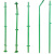 英耐特 养殖网立柱网防护网铁丝网立柱立杆护栏网栅栏立桩立柱子菜园 1.8米预埋型 1.8米单根立柱