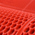 金诗洛 PVC扁内大六角镂空地垫 塑胶隔水垫防水脚垫门垫防滑地毯 1.6m宽*1m红色 JM0074