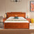 王木匠 红木家具非洲花梨（学名：刺猬紫檀）实木床 1.8米 双人床婚床大床中式卧室家具 1.8米床配2个床头柜