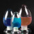 赫思迪格 玻璃种子瓶 实验室加厚玻璃带塞子鸡心瓶 锥形展示倒置标本瓶 500ml HHW-215