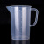 纳仕德 SY5018 新款塑料量杯 透明加厚食品级塑料实验室带毫升刻度杯 500ml（全柄） 