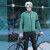 沃萨维（WOSAWE）新款公路自行车春夏秋骑行服速干排汗透气山地车长袖上衣单车服男 绿色-高配款套装 M（60-70公斤）