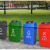 途百灰色摇盖垃圾桶其他垃圾户外带盖小区办公分类垃圾箱塑料翻盖垃圾桶60L