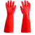 冬季洗碗家务手套女防水橡胶加厚厨房耐用型洗衣衣服乳胶加绒 红色一体绒（40cm）5双 L