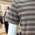 GOLF MODERN高尔夫t恤官方夏季短袖POLO衫男商务条纹爸爸装休闲中年男士上衣 军绿 7363 4XL