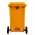 兰诗（LAUTEE）LJT2208 黄色100L垃圾桶户外桶 大号物业环卫垃圾桶