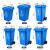 领象 上海分类垃圾桶 加厚户外环卫垃圾桶大号带盖小区物业酒店学校大垃圾桶 蓝色240L 可回收物