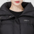 阿迪达斯 （adidas）羽绒服女装 冬季新款运动户外保暖连帽三条纹加厚夹克外套羽绒服 H18614/黑色 S/160/84A