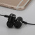 戴为 手机耳机入耳式耳塞重低音线控带麦克风适用于原装 黑色 独影天幕D8投影手机