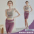 徽昂瑜伽服套装女拼色跑步训练运动套装健身衣春夏背心文胸5分裤紫M
