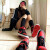 耐克（NIKE）女鞋 COURT BOROUGH 时尚复古高帮运动休闲板鞋 黑红CD7782-003 36.5码