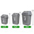 阿斯卡利 垃圾桶大号商用摇盖厨房餐饮学校物业果皮箱办公室厕所用翻盖垃圾箱 23L灰色-无盖【加厚款】
