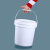 闲遇 工业级塑料桶带盖密封桶塑胶桶涂料桶油墨桶 10L乳白色 带盖