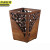 京洲实邦 大号基础无配件 摇盖式木质复古木纹中式垃圾桶JZSB-9029
