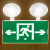 安全出口应急灯消防双头二合一通道照明灯逃生疏散指示牌指示灯AA 消防应急灯向左(加长款)