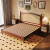 简写实木床美式乡村复古藤编轻奢法式中古风双人床1.8米单床+卡慕床垫