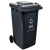 兰诗 XFS240B 大号垃圾桶带盖户外垃圾桶240L灰色其他垃圾 物业可挂车分类桶 新国标款