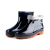 品之德 PVC低筒雨鞋牛筋底低帮雨靴工作水鞋胶鞋 PX--035 黑色 43码