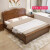 斯多朴床双人床1.8米2米现代简约实木家具现代中式实木床高箱储物橡木床 胡桃色 1.5*2.0框架床
