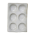 六孔比色板白色陶瓷反应板点滴板井穴板显色沉淀滴定白色反应板新地标 6孔比色板