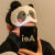 仰朋旅行眼罩遮光ins可爱熊猫眼罩遮光睡眠专用卡通毛绒宿舍午休 大熊猫眼睛溜溜眼罩-1个带冰袋