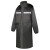 久臻 YSF244 防风防水风衣式雨衣 耐磨舒适透气劳保雨衣 黑色(网内里) 2XL 