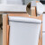 普利赛拉 壁挂式垃圾桶卫生间悬挂垃圾桶 9升白色-无盖+挂钩+无痕贴