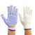 百舸 PVC点胶手套 点塑防滑耐磨工地搬货棉线劳保手套 加厚 12双