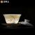 金镶玉 盖碗泡茶碗手绘羊脂玉白陶瓷 中国风送礼盒君子兰手绘盖碗