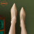 鞋柜（shoebox）达芙妮集团旗下短靴女法式气质深口单鞋尖头高跟鞋细跟小踝靴 杏色 38