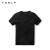 特斯拉（Tesla） T恤休闲logo小立体字母标识男款 黑色 S码
