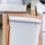 兰诗（LAUTEE）XFL3086壁挂式垃圾桶卫生间悬挂垃圾桶9升灰色-有盖+挂钩+刮板+无痕贴