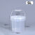 龙程 透明桶塑料桶打包水桶pp材质1L-20L果酱桶带提手带盖桶 5L透明