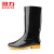 回力雨鞋男士款时尚雨靴户外防水不易滑耐磨HL8075中筒黑色43码