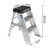 稳耐铝合金梯凳三步梯子承重136kg折叠轻便室内人字梯工程梯子 SSA03CN重工业三步梯0.9米