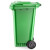舒蔻(Supercloud)户外垃圾桶大号带盖环卫带轮小区物业商用塑料分类室外大容量垃圾箱 120L绿