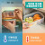禧天龙抗菌保鲜盒食品级冰箱收纳盒水果盒便携食品收纳盒冰箱冷冻盒子 0.9L 3只装