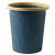 采易乐 压圈垃圾桶 卫生间厨房客厅简约无盖塑料垃圾篓 大号浅蓝08709