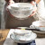 和风四季和彩日式釉下彩家用餐具餐厅陶瓷饭碗面碗汤碗圆盘碗碟组合套装 花蔓草6英寸浅菜碗（500ml)