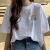 五十八画100%纯棉短袖t恤女白色打底衫夏季新款韩版学生宽松印花上衣ins潮 皇冠 M