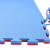 金诗洛 泡沫防滑地垫 T型纹红蓝-厚2cm 1*1米 跆拳道地垫 地板垫舞蹈体操垫 KT-080