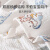 婧麒（JOYNCLEON）婴幼儿双层纯棉绉布宝宝锁边包被春夏季外出包单可爱卡通婴童抱毯 可爱熊 80*80cm