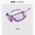 骑行眼镜防风沙女山地公路车小号自行车风镜日夜两用单车护目镜粉色 淡紫色+眼镜盒+眼镜布