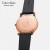 凯文克莱（Calvin Klein）CK City城市系列 经典棕色皮革带玫瑰金石英 男表  K2G21629