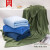 沐凡毛巾被100%纯棉夏季军绿色老式毛毯军训单人全棉毛巾毯空调盖毯子