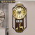 康巴丝（Compas）轻奢时尚挂钟客厅家用现代简约大气摆钟装饰时钟挂墙中式挂表 3351白金（AI智能机芯）