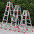 梯子 铝合金梯加厚折叠人字梯加宽加固双侧梯 加厚款2.5米（红） 加厚款2.5米(红) 3天