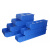 稳斯坦 WST123 分隔式零件盒 周转箱塑料盒物料收纳盒分格盒元件盒 蓝色500×117×90mm