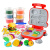 力利LiLi  3D汉堡机彩泥套装礼盒儿童橡皮泥玩具模具幼儿超轻粘土16件套 6色彩泥LC64-1六一儿童节礼物
